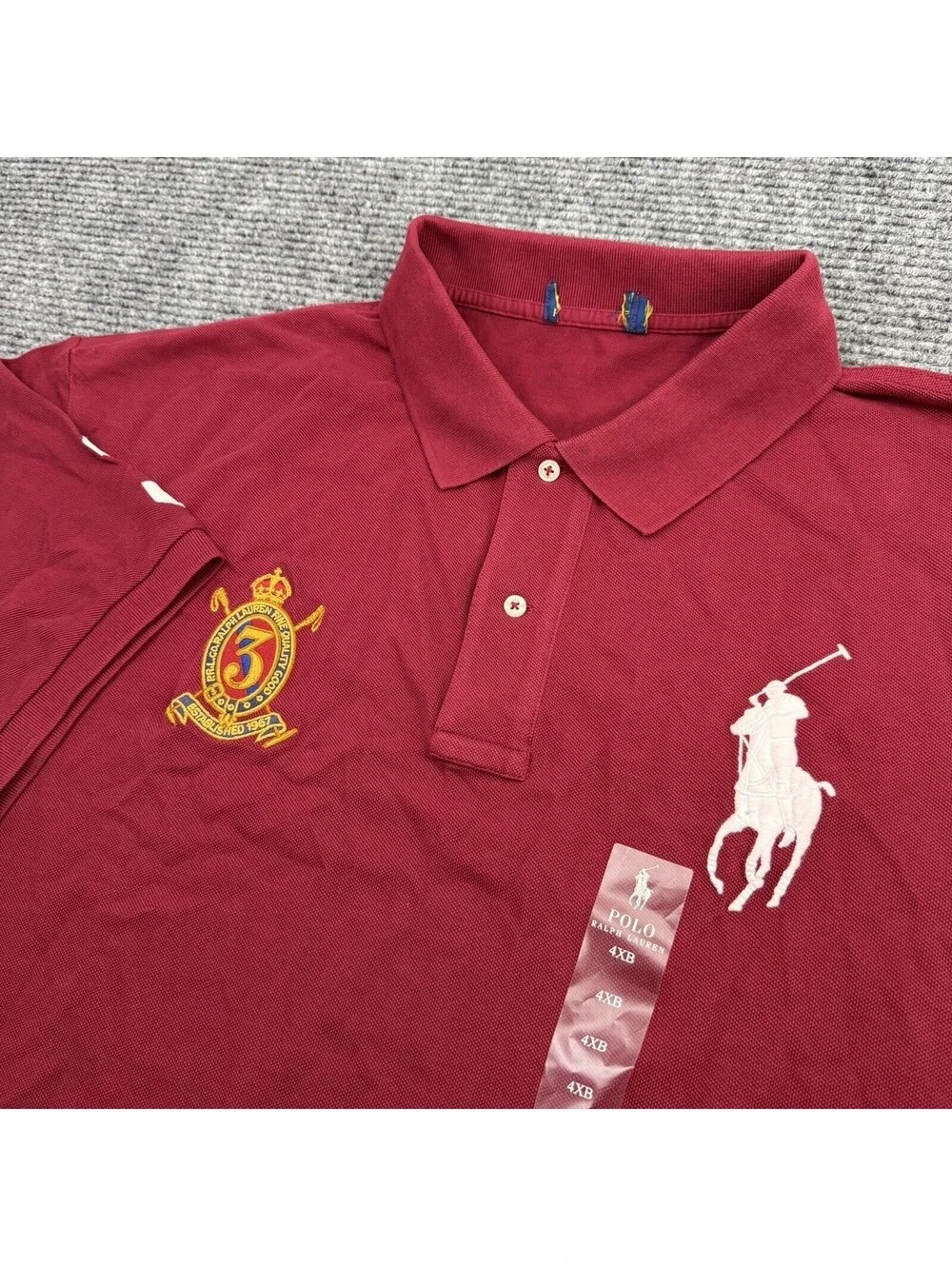 Polo Ralph Lauren Short Sleeve Shirt Men's 4XB Big Pony  Signature Logo Red NWOT